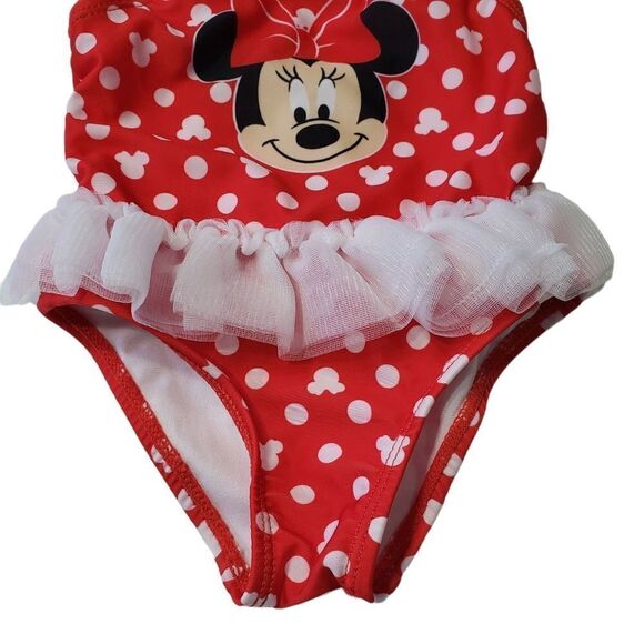 Disney Baby Minnie Mouse One Piece Swimsuit Sz 3-6M - Picture 5 of 13